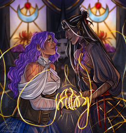 Laudna and Imogen's bond by Rachel F. (TheWhaleLord)