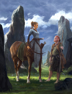 A centaur and a human by John Anthony Di Giovanni