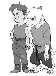 Young Fiedra and Crokas by Bones