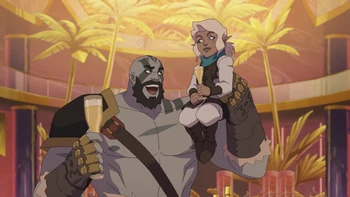LOVM 3x12 Grog and Pike celebrating