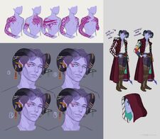 Concept art for Mollymauk's original 2018 portrait, by Ari.[art 16]