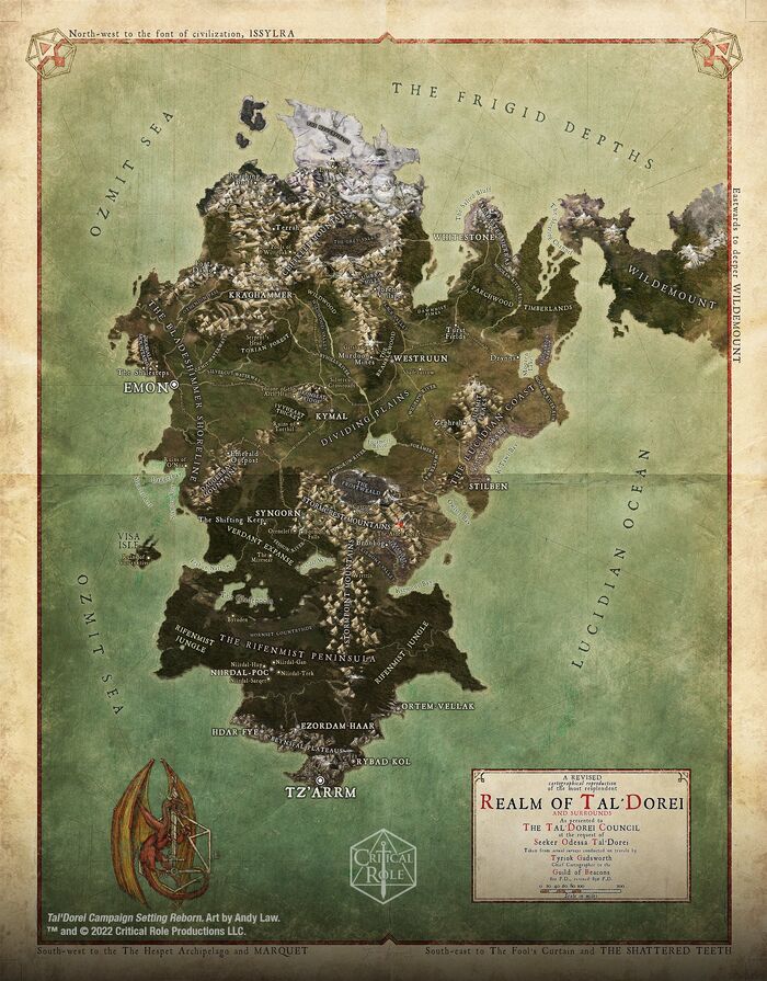 Map of Tal'Dorei Campaign Setting