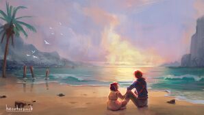 Veth and Caleb on the beach - HeartofPack