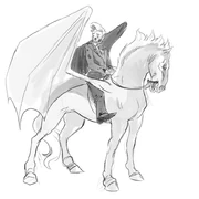 Fan art of '"`UNIQ--nowiki-0000000B-QINU`"'Conan on his , by '"`UNIQ--nowiki-0000000C-QINU`"'