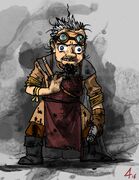 Fan art of Victor the black powder merchant, by Der Krakel.[art 6]