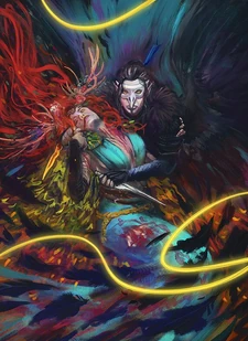 Fan art of '"`UNIQ--nowiki-000000AE-QINU`"'the Champion defending Keyleth, by '"`UNIQ--nowiki-000000AF-QINU`"'