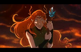 Keyleth's Scry on Pyrah - linzer art