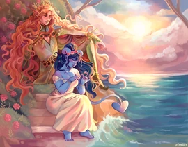 Fan art of '"`UNIQ--nowiki-00000082-QINU`"'Artagan and Jester, by '"`UNIQ--nowiki-00000083-QINU`"'