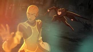 Vax attacking Raishan in human form