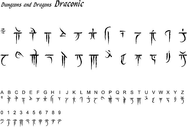 draconic alphabet