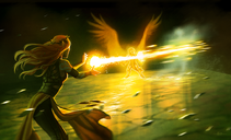 Fan art of Keyleth and Pike taking out Sylas with a Sunbeam