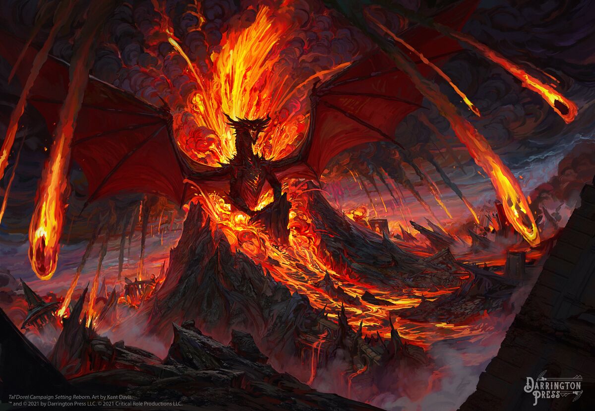 Красный дракон фэнтези