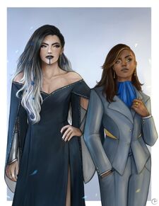 Yasha and Beau in formalwear - Porzio art