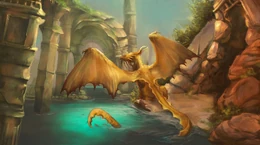 Gold dragon by Clara