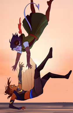 Jester and Beau falling - Haven Burley