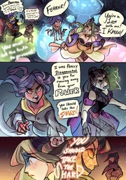 Fan art of '"`UNIQ--nowiki-00000011-QINU`"' telling truths, by '"`UNIQ--nowiki-00000012-QINU`"'