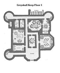 Official map of Floor layouts of Greyskull Keep, by Matthew Mercer from 'Twitter.[art 4]