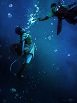 Fjord rescuing the drowning Jester - Olivia Hintz