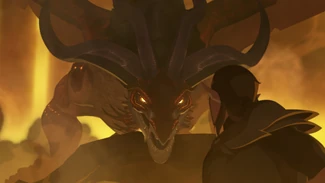 Screenshot of Vax'ildan facing Thordak, by&nbsp; from "A Deadly Bargain" (LVM3x01)