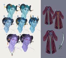 Concept art for Mollymauk's original 2018 portrait, by Ari.[art 17]