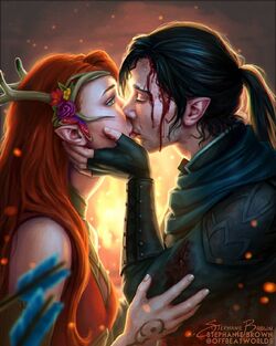 Vax kissing Keyleth - Stephanie Brown