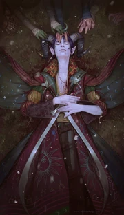 Fan art of '"`UNIQ--nowiki-00000014-QINU`"'Mollymauk, by '"`UNIQ--nowiki-00000015-QINU`"'