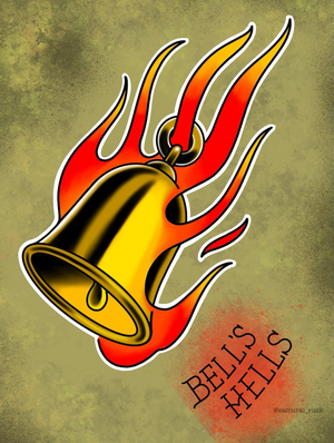 Bells Hells' tattoo by Sam Rusk