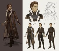Concept art for Caleb's original 2018 portrait, by Ari.[art 51]