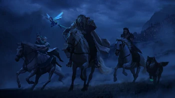 Official art of The Soldiers, by&nbsp;Daniel Jiménez Villalba. From left to right, , , , ,  and 