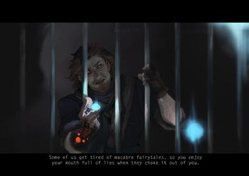 Caleb in the Scourger's prison - AJPutz