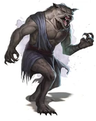 Depiction of a werewolf from Monster Manual.[art 2]