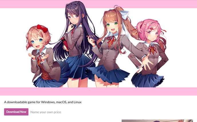 Screenshot 2020-11-25 Doki Doki Literature Club by Team Salvato