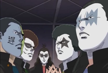 From left to right: Nouchi Masahiro, Shin "Yuri" Yurigaoka, Masaru "Iga-chan" Iga, Jiro "Tami" Tamiyama & Isao "Tommy" Fukutomi.