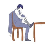 Illustration of Gallerian putting socks on by Ichika