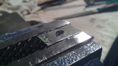 Making metal nock reinforcement - 03