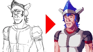 Manlea concept art and portrait