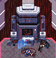 Sidwell with Lea at the Evotar server.