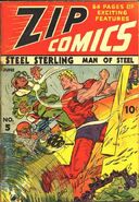 Zip Comics #5 "The Zeta Ray Saboteurs" (June, 1940)