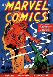  #1 (Oct. 1939), the first comic from Marvel precursor . Cover art by .