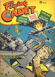 Flying Cadet #17 (Oct. 1944), cover artist unknown. The topless woman indicates this was not a comic for little boys.