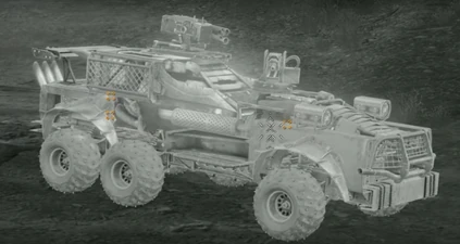 Подсветка цели. Оранжевые маркеры обозначают местонахождение взрывоопасных модулей