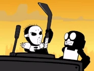 Captain shooting his tank in TANKMEN 2.