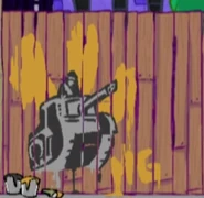 Tankman's cameo in Alien Hominid. (2004)