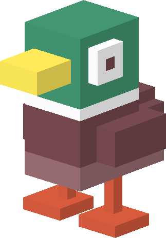 crossy road chibi block transparent chicken