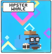 Hipster Whale Icon