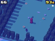 The school girl, during the run in a Clearing.