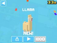 The player unlocking the Llama