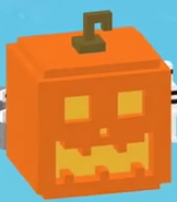 A close up view of the Pumpkin in the mascot selection screen.