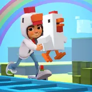 Chicken Jake holding Chicken