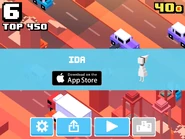 An offer to download Monument Valley after the death of the player.